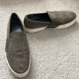 1.State suede platform slip on sneaker